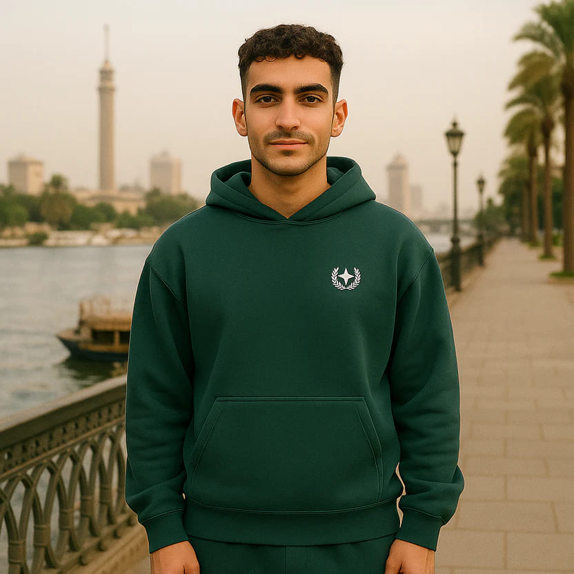 DARK OLIVE BASIC HOODIE